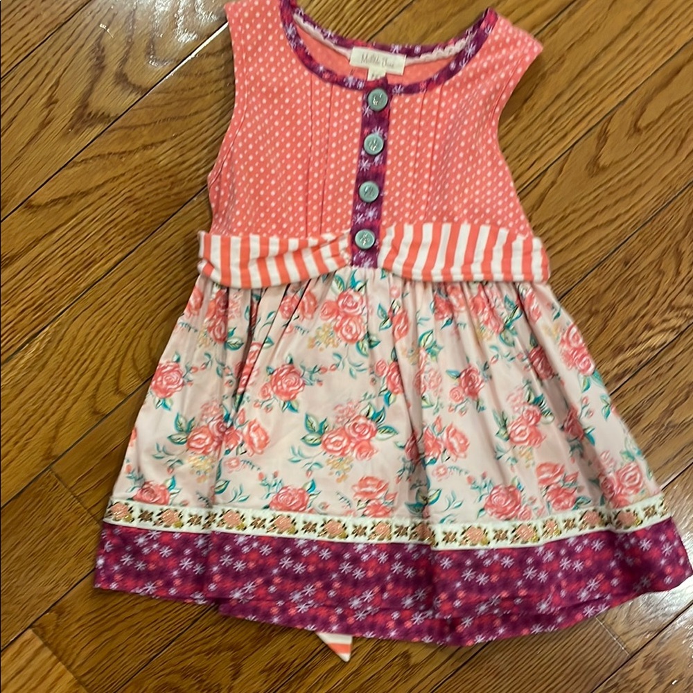 Girls' Floral Pink Dress / long top